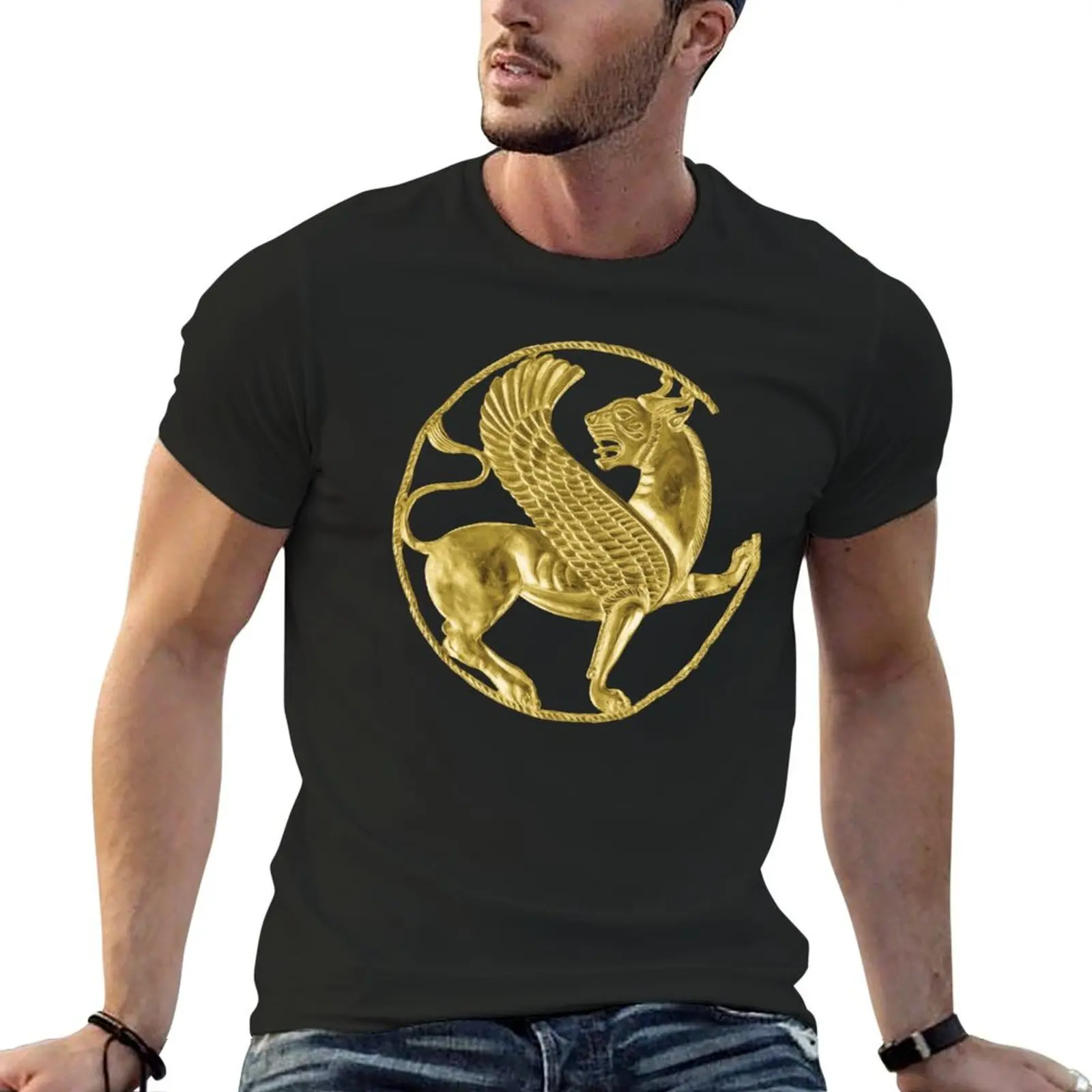 

Persian Winged Lion T-Shirt Aesthetic clothing oversized shirts men