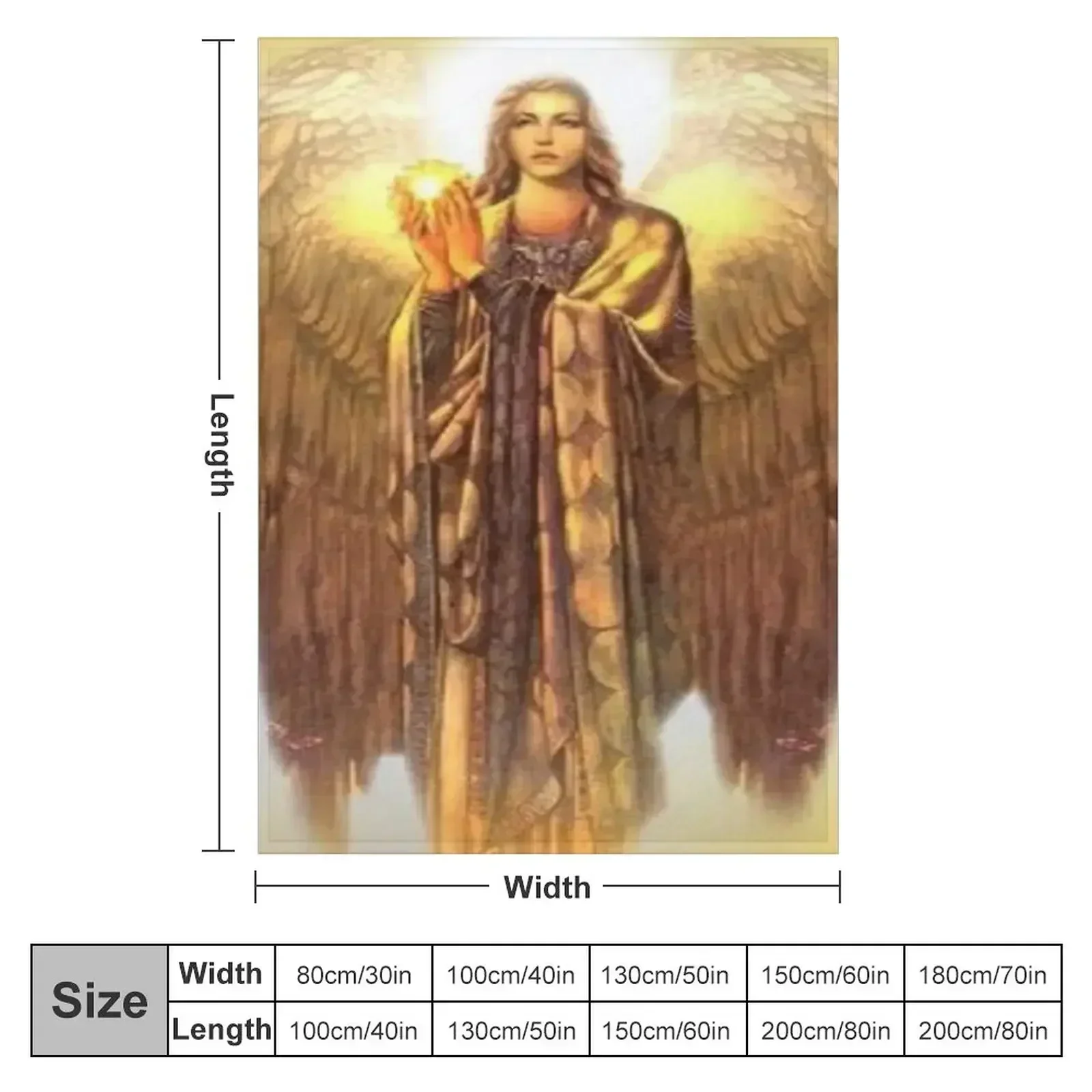 Archangel Uriel Throw Blanket couch cozy soft plush fuzzy picnic outdoor blanket
