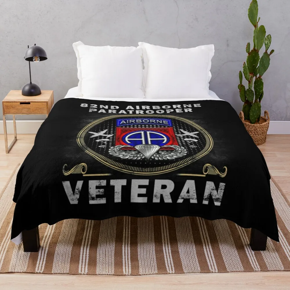 82nd Airborne Paratrooper Veteran Throw Blanket Sleeping Bag Blankets Sofas Of Decoration Cute Plaid Blankets