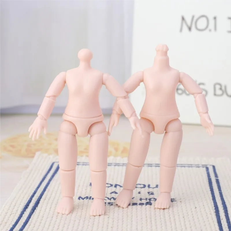 New 9.5cm Height Doll Body High Quality Jointed Movable Dress Up Body Rotatable Waist Action Figures OB Accessories Kids Toys