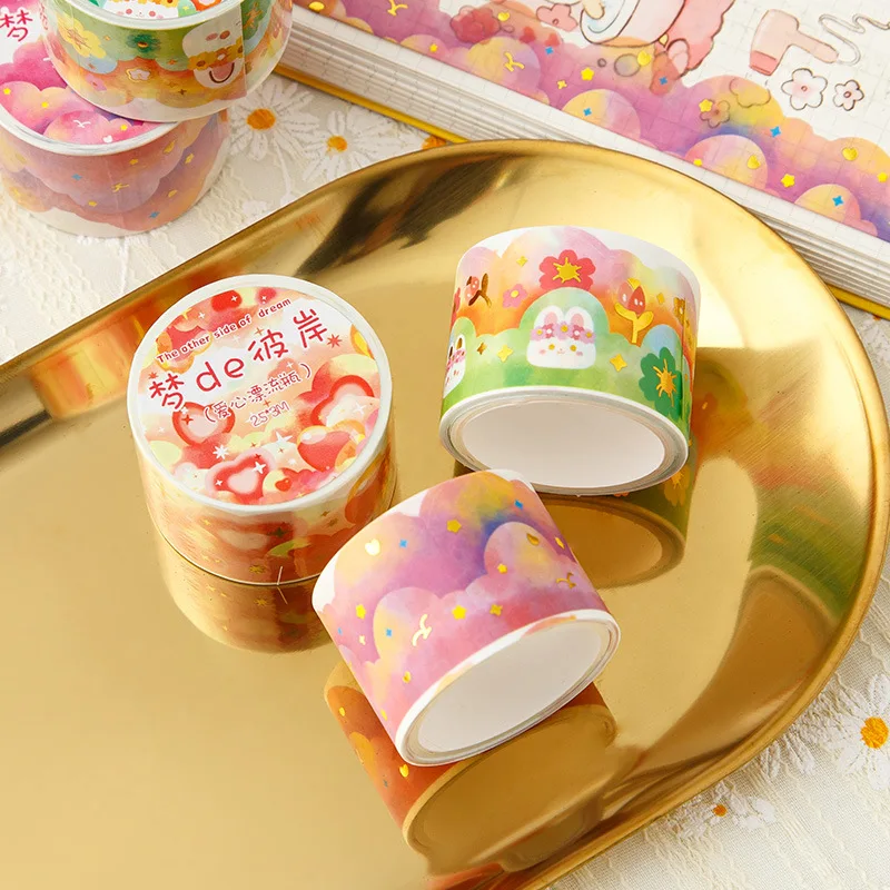 24 pcs/lot Creative Cloud Tape Decoration Sticker Scrapbooking Diary Adhesive Masking Tape Stationery School Supplies