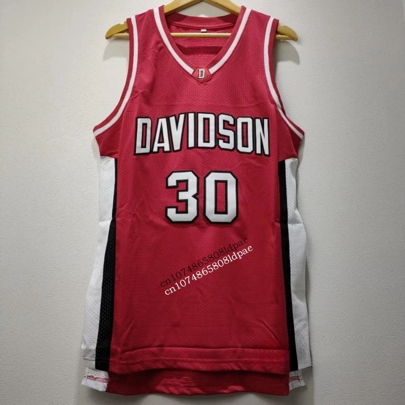 

Basketball Jersey Men Oversize 30 Stephen Curry DAVIDSON College Embroidery Breathable Athletic Sports Street Hip Hop Sportswear