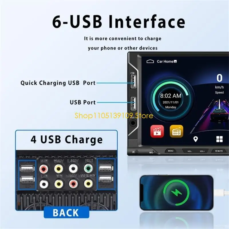 

LCD-Digital 7 in Car MP3-Player FM USB SUV Stereo-Audio Multimedia Carplay Radio