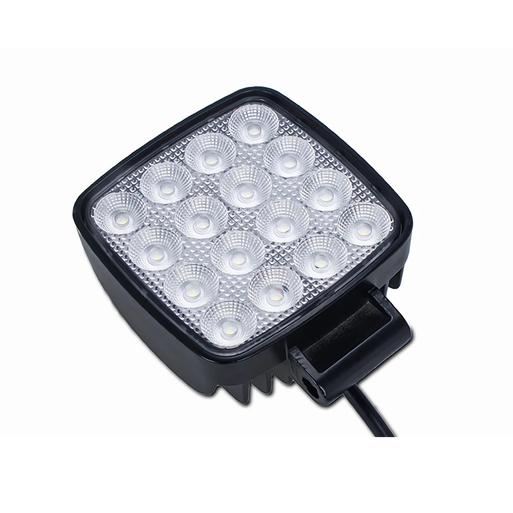 2Pcs LED Work Light 12V - 80V Max 48W Headlights For Loader Forklift Excavator Working Lamp Flood Lighting Aluminium Alloy