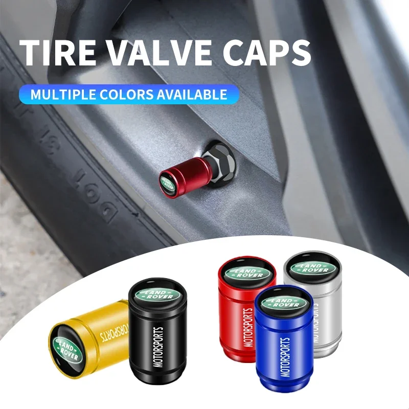 4PCS Car Tire Valve Wheel Tyre Air Valve Dust Covers Stem Caps For Land Rover Discovery 2/3/4 Sport Range Rover Sport L322