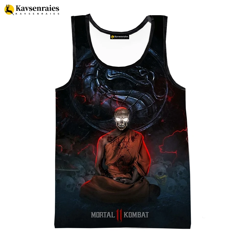 Mortal Kombat 11 Printed 3D Tank Tops Men\'s Clothing Men Women Casual Sleeveless T-shirt Hip Hop Streetwear Oversized Tops Tees