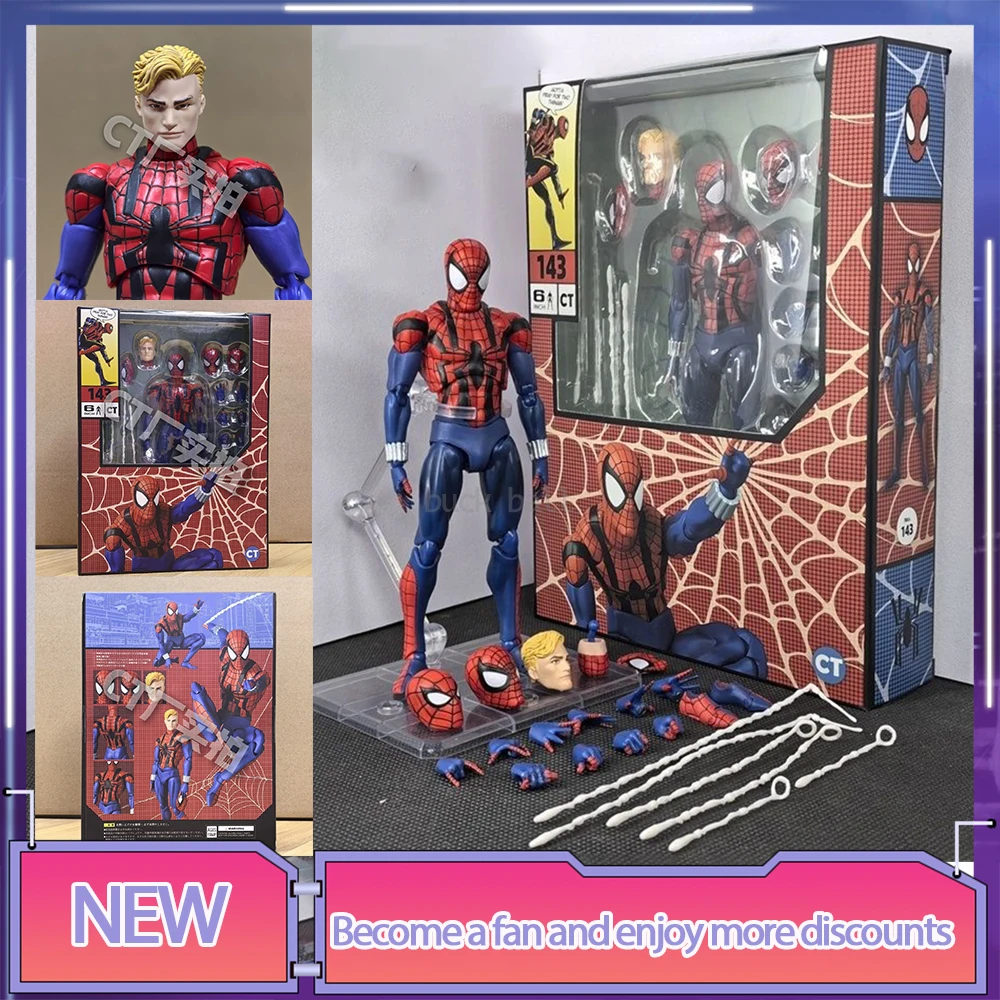 Ct Toys Mafex 143 Spiderman Ben Reily Action Figure Comic Version Spider Man Anime Figures Spider-Man Statue Birthday Gift Toys