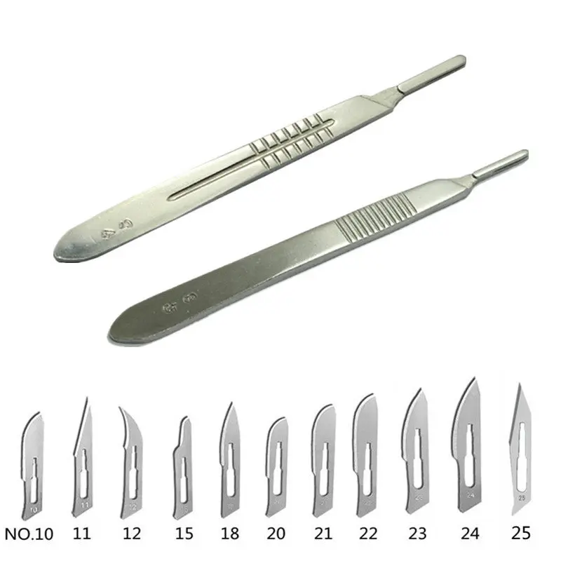 20pcs NO.10-NO.25 Scalpel Sterile Blades for Mobile Phone PCB DIY Repair Hand Tools Animal Surgical Knife Wood Carving Pen