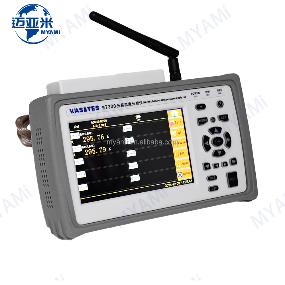 MYAMI Digital Multi Channel Temperature Data Logger 10 Channels 40 Channels High Resolution Wifi Contact Temperature Measurement