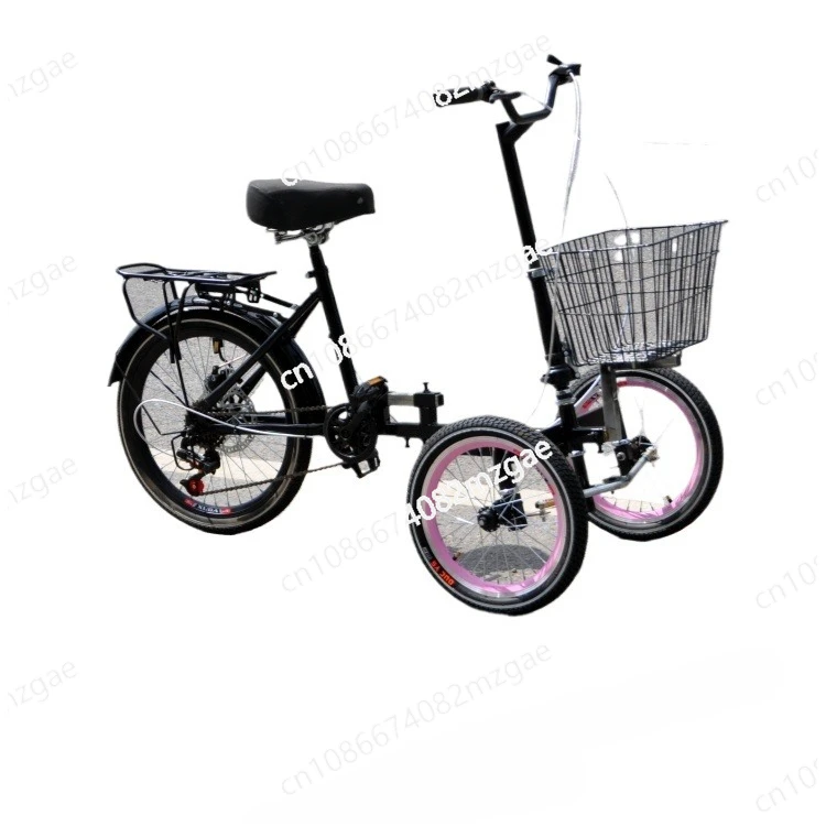 

Трехколесный велосипед для трехколесных поездок на работу, продуктовые покупки, пригородный автомобиль, дисковый тормоз с регулируемой скоростью