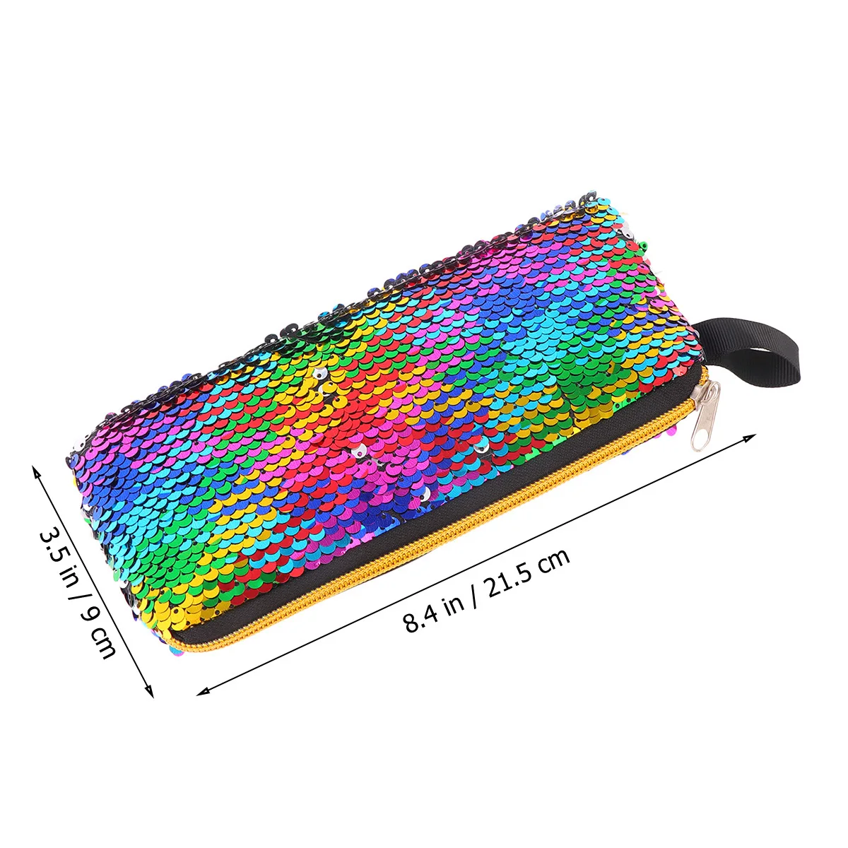 Saco de lápis de lantejoulas brilhantes multicolorido lavável durável bolsa de papelaria para crianças presente telefone moeda titular lantejoulas lápis