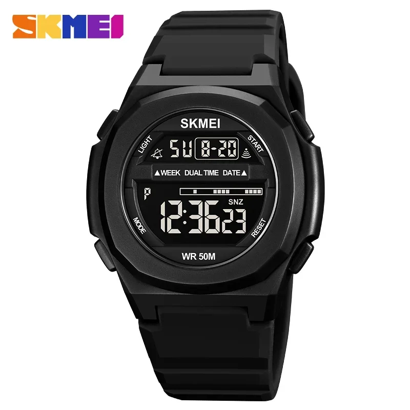 SKMEI 1821 Waterproof Sport Digital Men Watch LED Display Countdown Electronic Man Wristwatches Military Clock 2023 Reloj Hombre