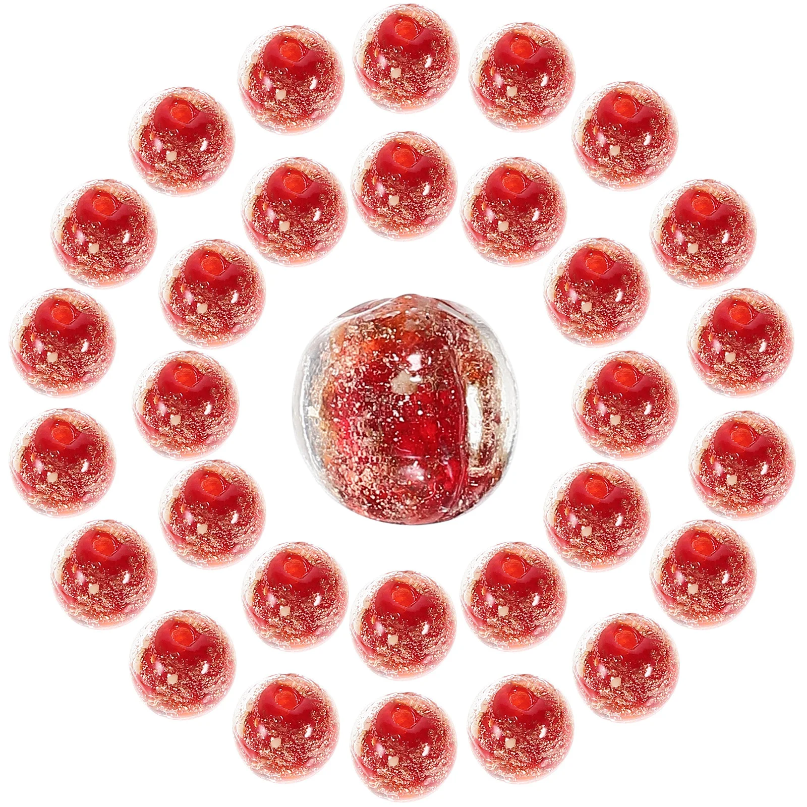 

60Pcs Luminous Glass Beads Small Round Easy Stringing for DIY Jewelry Bracelet Beads Craft Supplies Assorted Colors