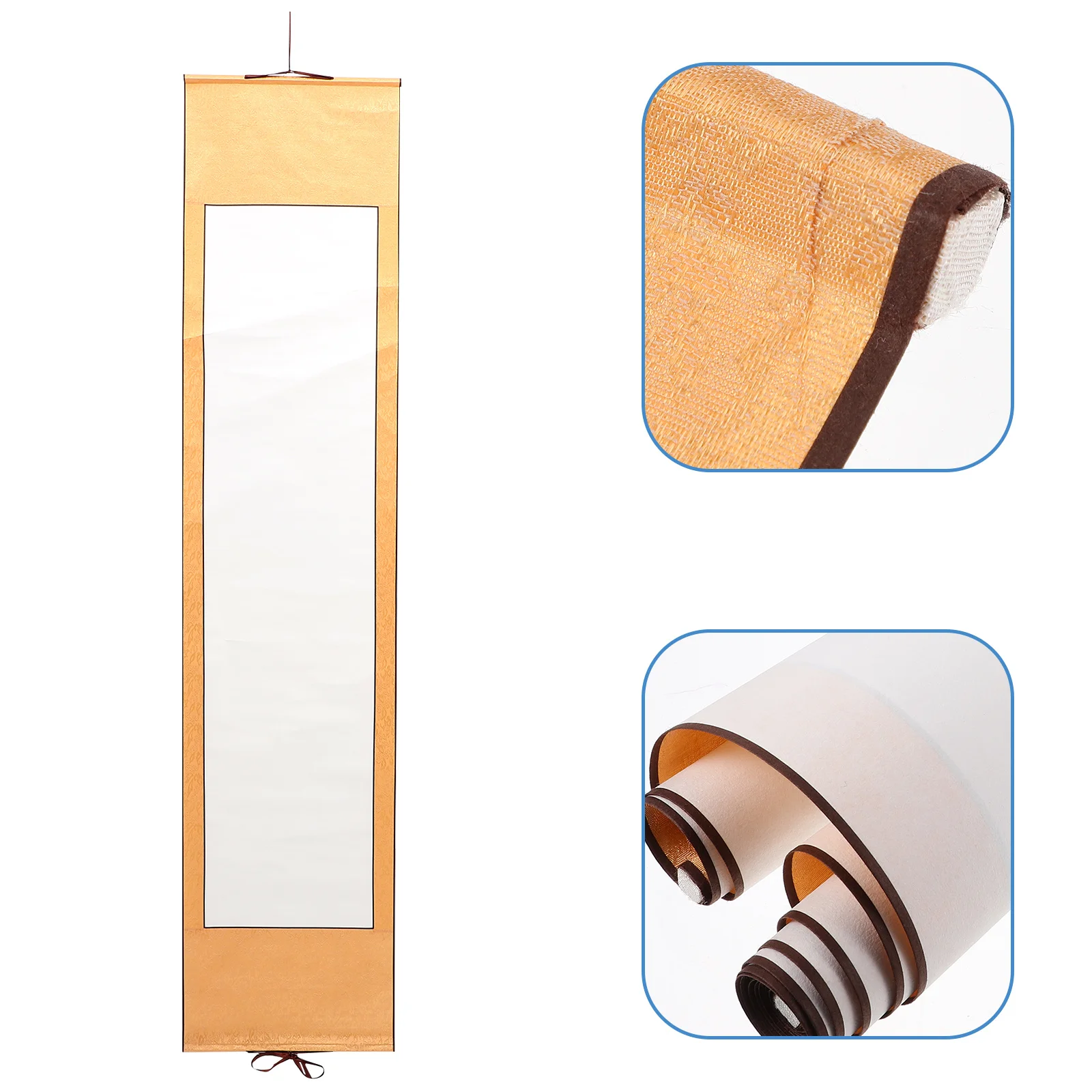 

1pc Blank Hanging Painting For Chinese Calligraphy Art Scroll Drawing Diy Mounting Scroll Durable Xuan Paper Watercolor Art