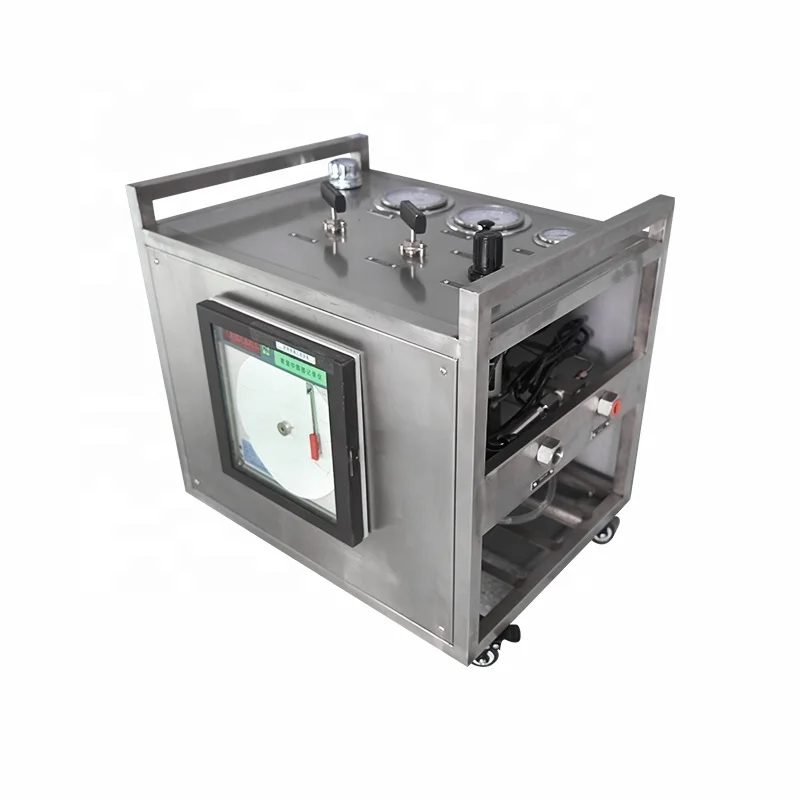 

640bar Portable Hydrostatic Test Liquid Booster System With Mechanical Pressure Recorder
