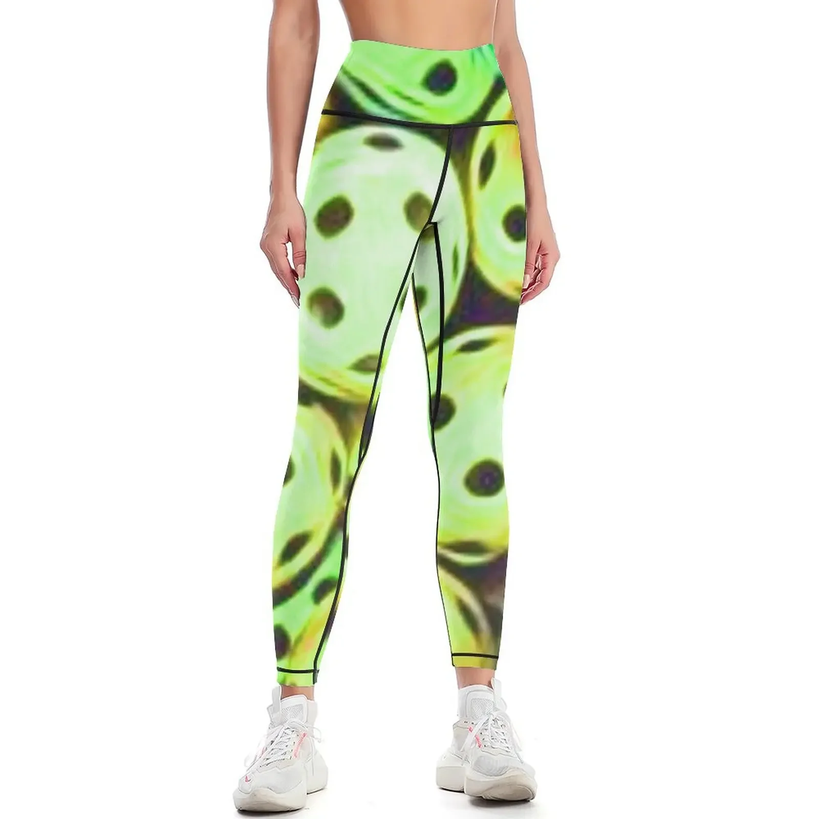 

Pickleball Yellow Balls Sport Fun Leggings Golf wear push up fitness sport pants high waist Womens Leggings