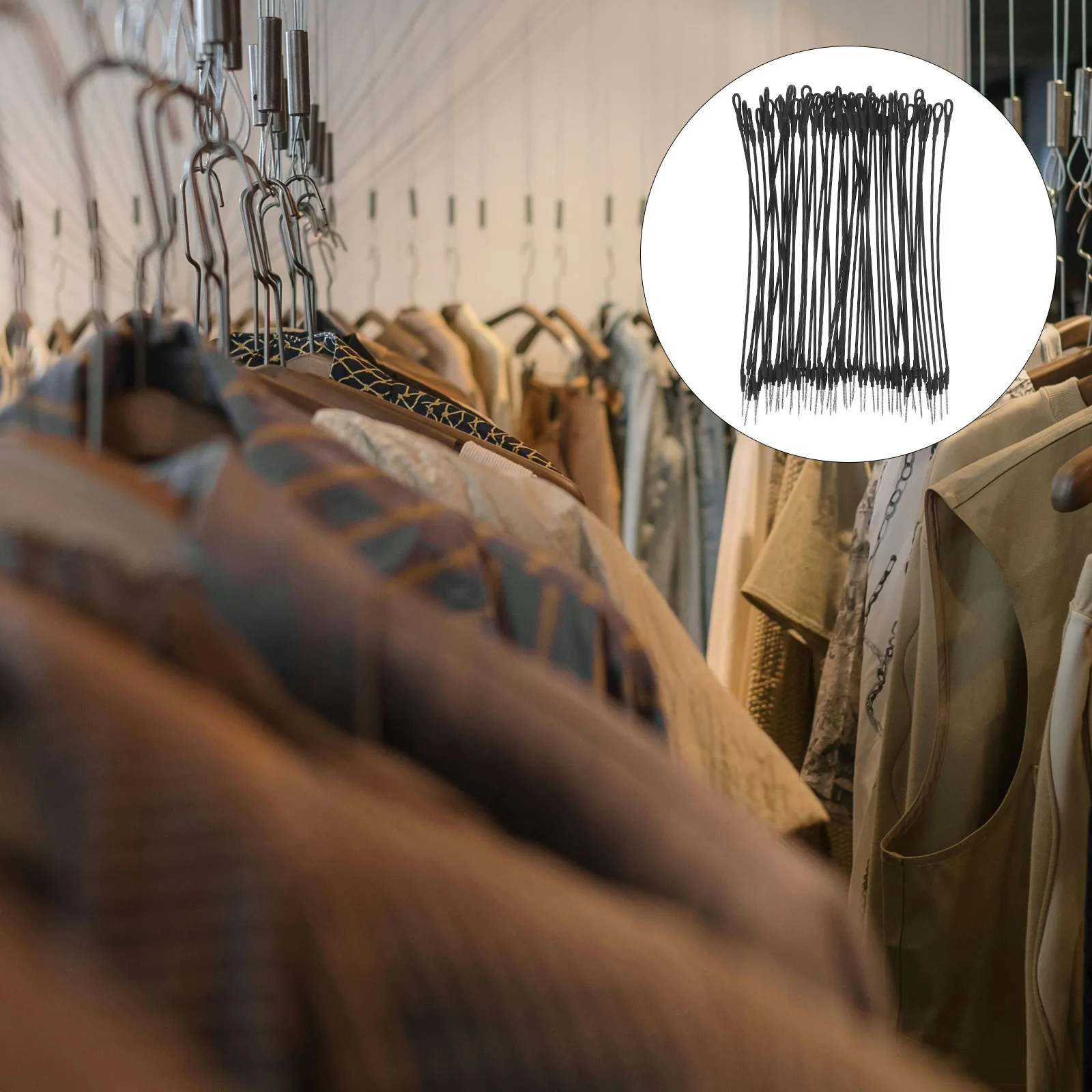 50 قطعة مشابك العلامات للملابس سلسلة واقية شديدة التحمل مثالية لتخزين البضائع بالتجزئة استخدام سلسلة تثبيت العلامة #4