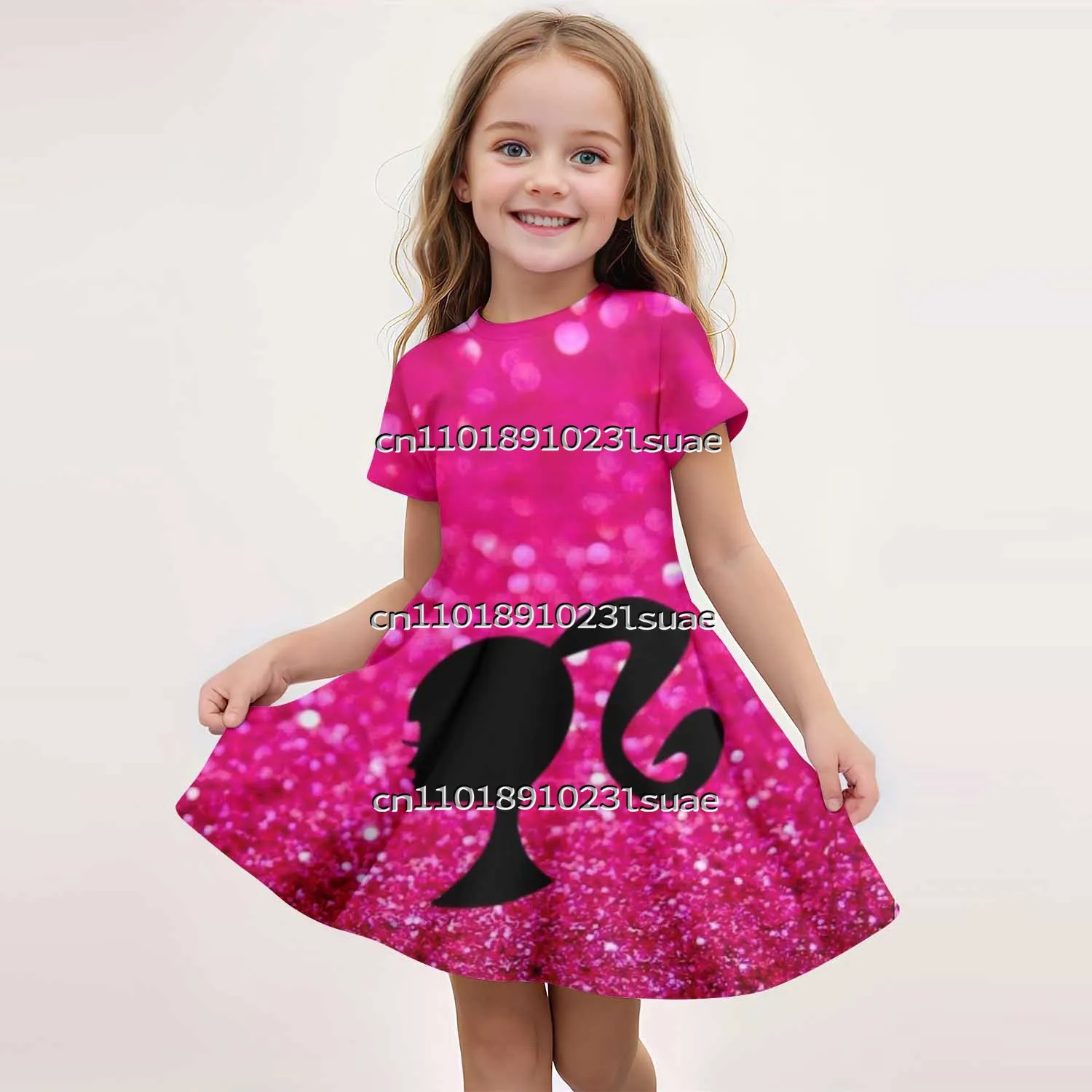 

2025 Summer Trendy Children's Princess Dress 3D Printed Dress for Girls Princess Dress for Girls Holiday Party Costume for Girls