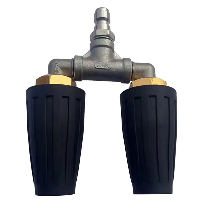 

AB51 Dual Tip Turbo Nozzle 1/4In 4000PSI Replacement Nozzle Spray Tip Garden Cleaning Tool B