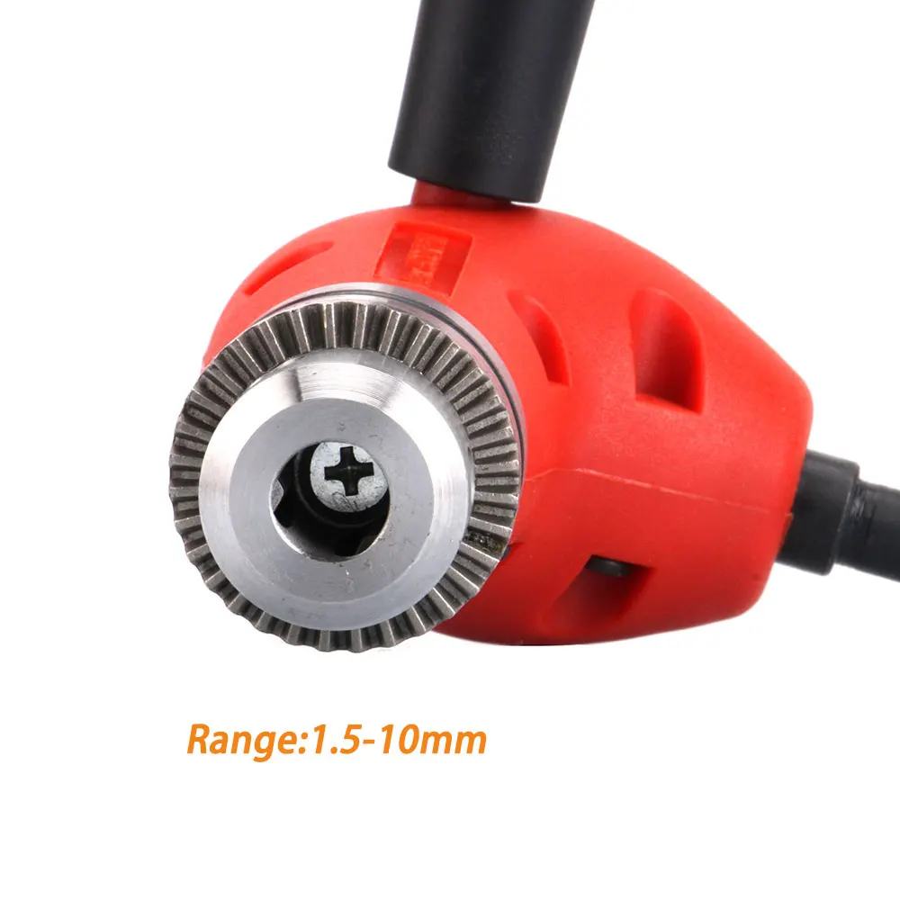 500Rpm Electric Drill Angle Adaptor 90 Degree Angle Drill Attachment with Key Chuck 1.5-10mm