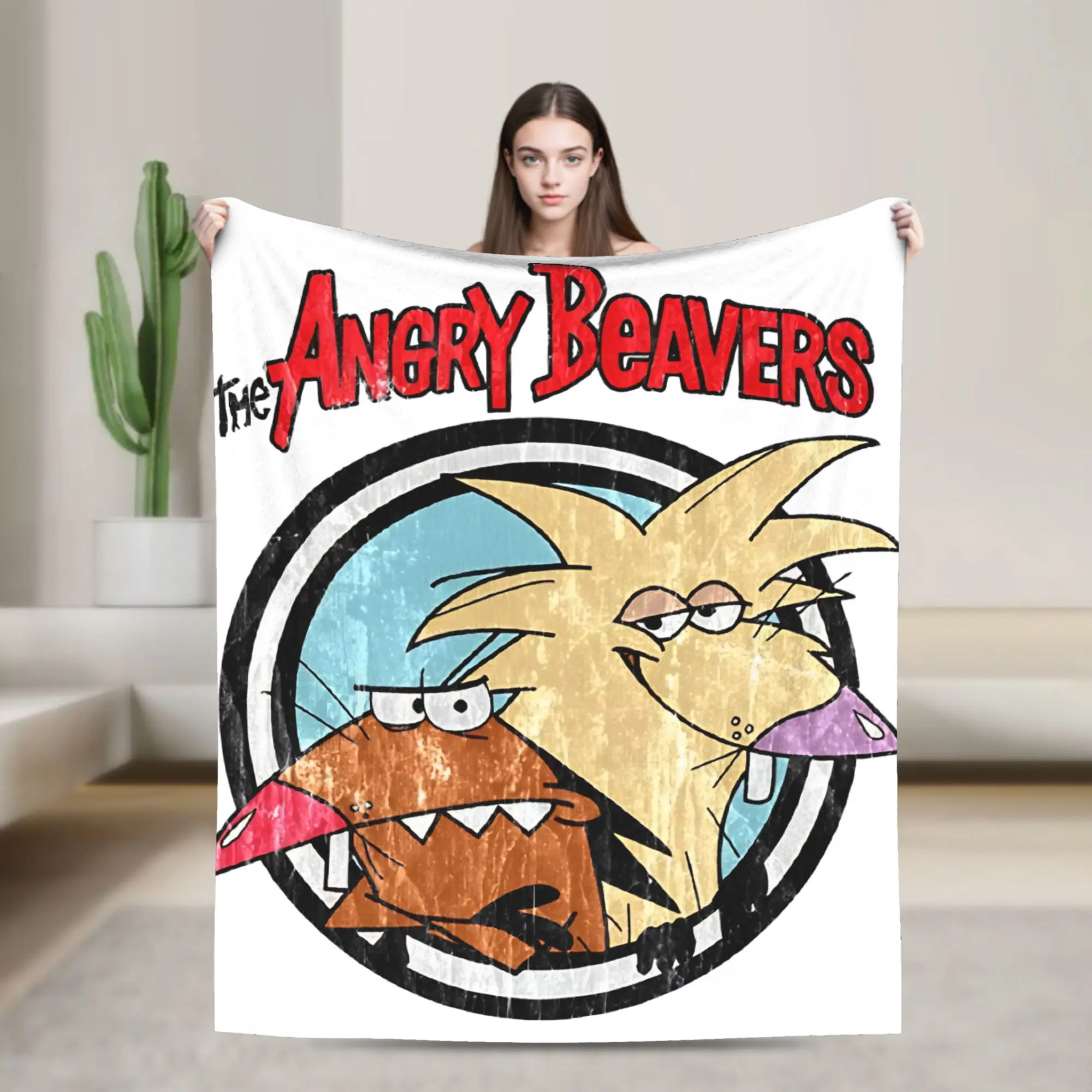 Funny Angry Beavers Daggett & Norbert Feverish  Blankets Lightweight Thin Fleece  Comfortable Throw Blankets Machine Washable