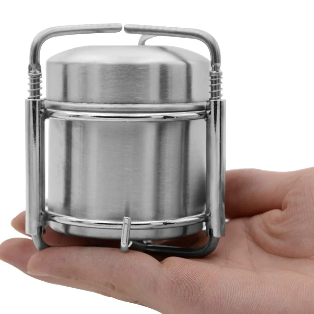 304 stainless steel folding outdoor liquid alcohol stove exquisite camping gasifier gasification portable alcohol stove