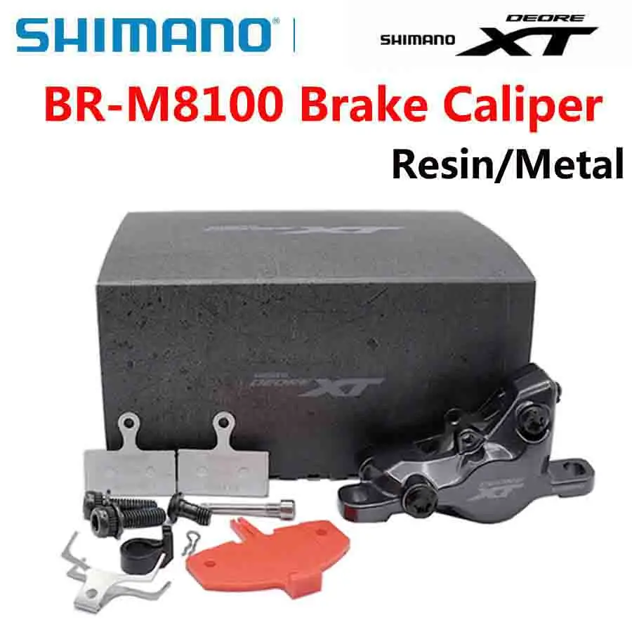 

Shimano XT BR M8100 BR-M8100 MTB Disc Brake Caliper With Original Box Brake Pads Resin G05A Or Metal J04C