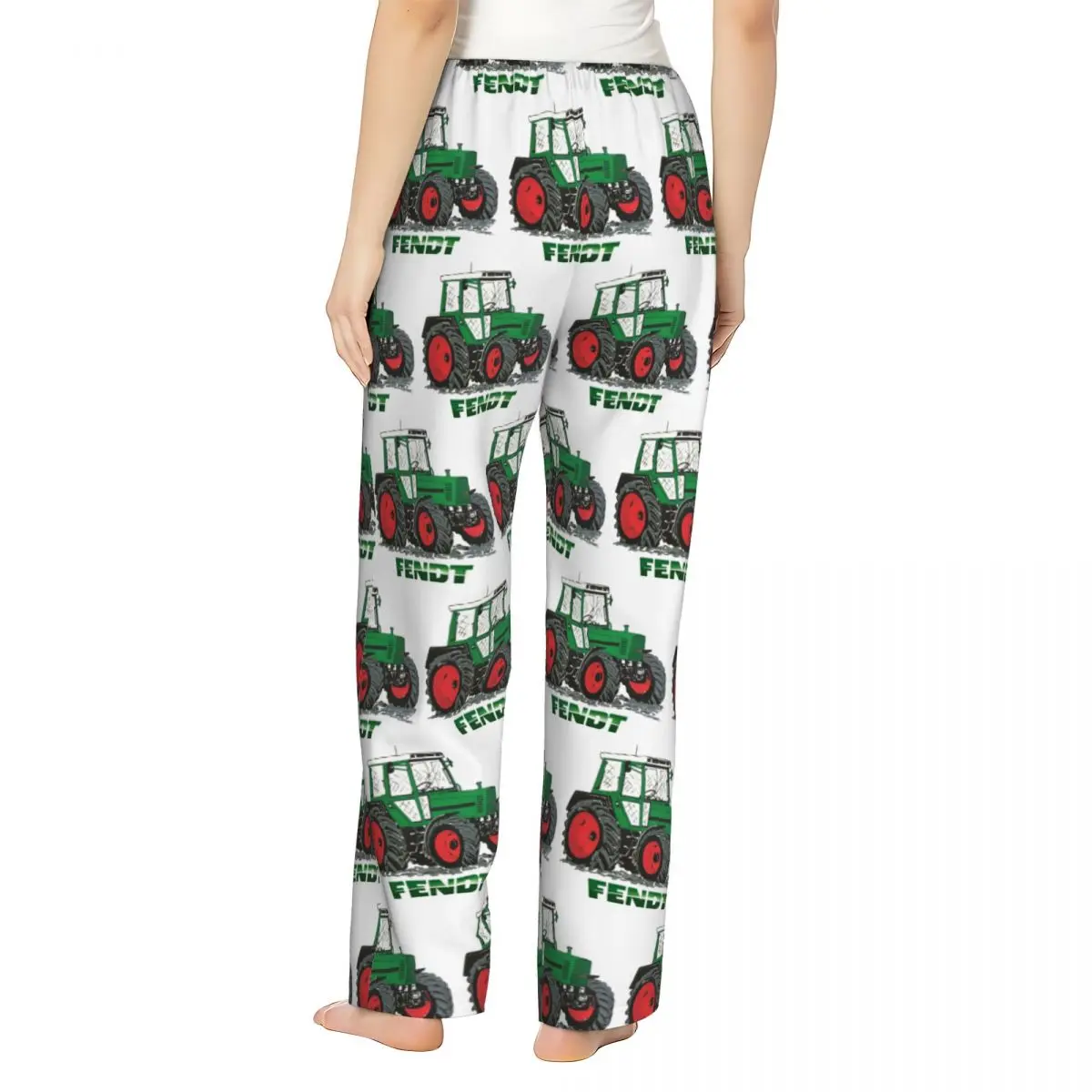 Custom Print Womens Fendt Tractor Pajama Pants Sleep Sleepwear Bottoms with Pockets