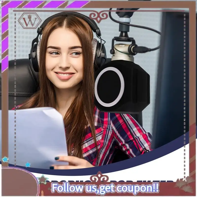 ABBG-C5 Universal Studio Mic Screen Live Recording Microphone Anti-Interference Noise Reduction Wind Screen