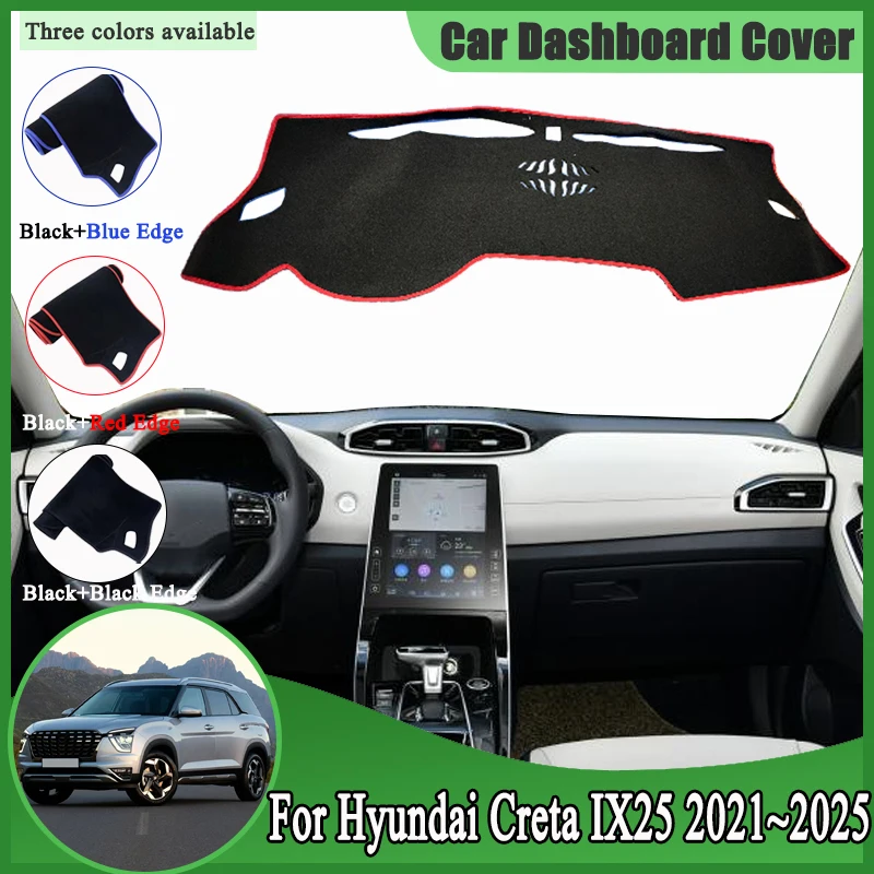 

For Hyundai Creta Accessories IX25 SU2 2021~2025 Car Dashboard Cover Dash Mat Dashmat Dash Board Pad Sun Shade Carpet Cushion
