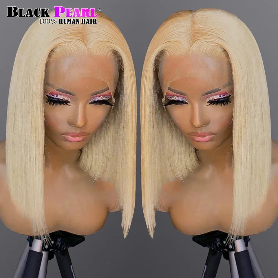 

613 Honey Blonde Colored Human Hair Wigs For Women Human Hair Remy Brazilian Cheap Straight Short Bob Wig 8 10 12 14 Inch