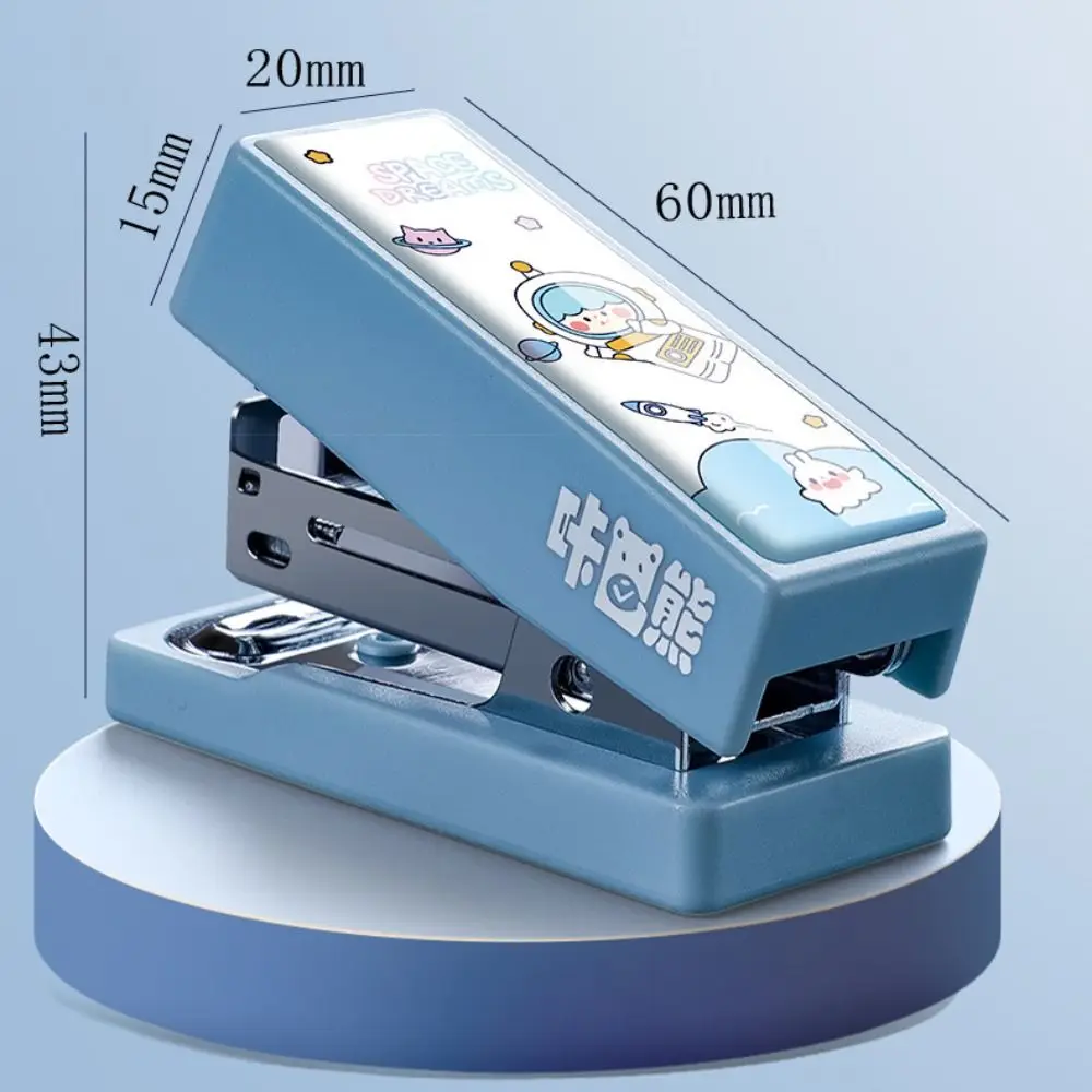Cute Plastic Cartoon Metal Stapler Set Metal Stationery Mini Stapler School Office Supplies Gift Binding Tools