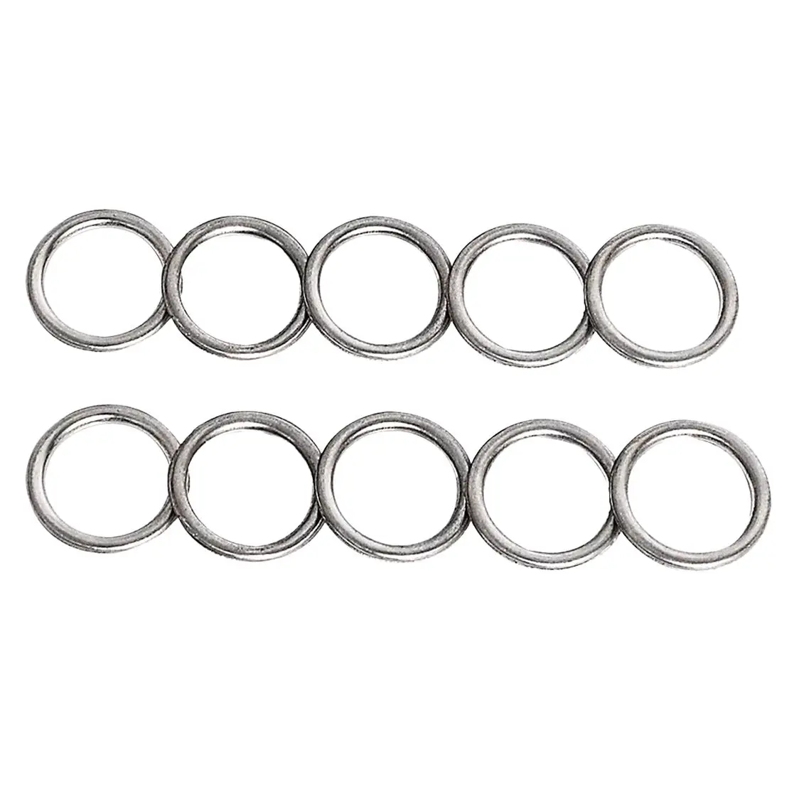 10pcs Silver Engine Oil Drain Plug Crush Washer Gasket Fit for Mitsubishi MD050317 21513-21000 30874061 Carbon Steel