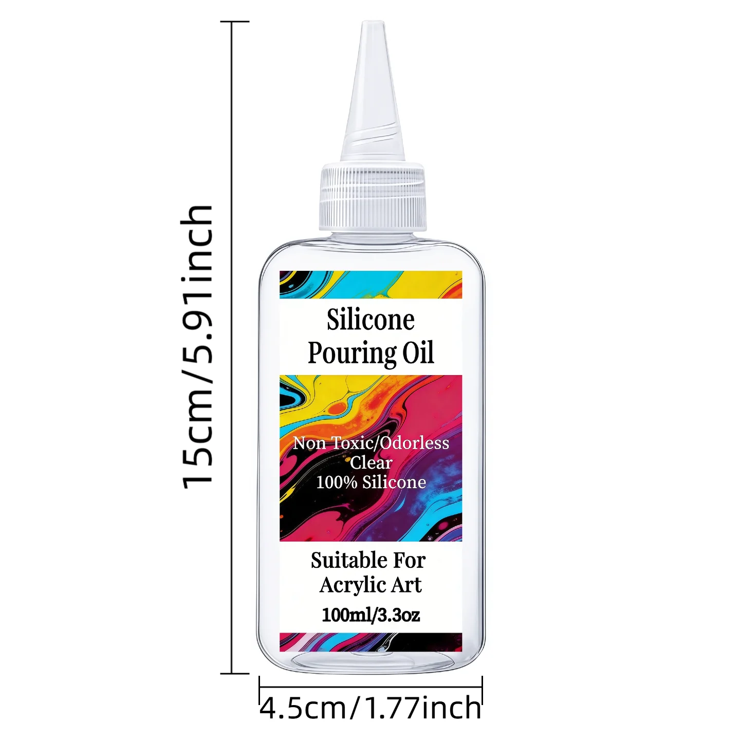Silicone Pouring Oil for Special Cell Creation, Acrylic Paint Pour - Silicone Oil for Medium Compatible with Painting Acrylic
