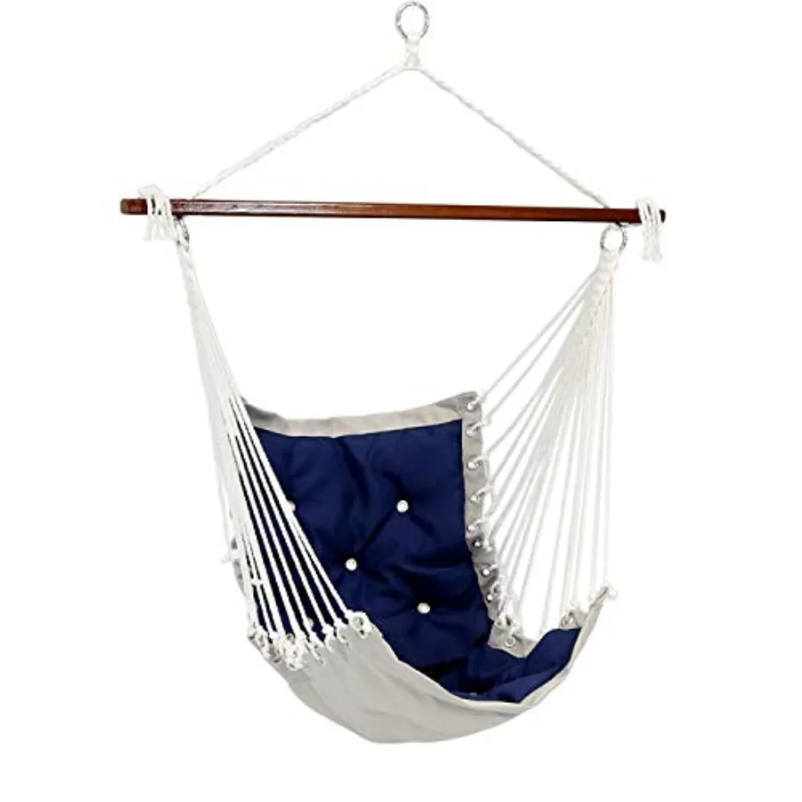 

Sunnydaze Tufted Victorian Large Hanging Hammock Chair - Sturdy 300 Pound Capacity