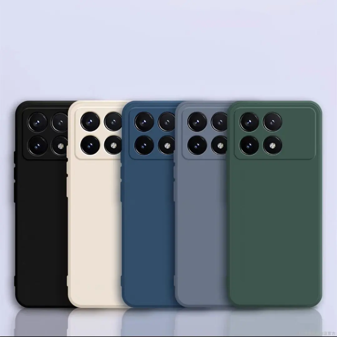 For Poco X6 Pro Case For Xiaomi Poco X6 Pro X5 X4 Pro M5 M4 Cover Funda Original Liquid Silicone Soft Back Bumper Poco X6 Pro