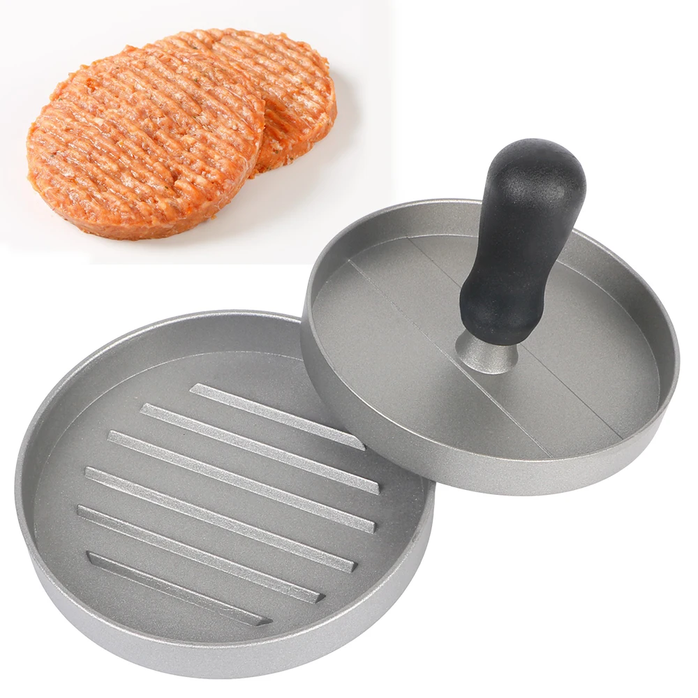 Household Round Hamburger Mold Food Mold BBQ Kitchen Gadgets Beef Pie Burger Meat Press Aluminum Alloy Hamburger Meat