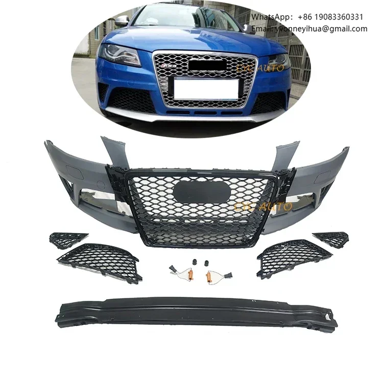 

A4 B8 Facelift RS4 Bumper Auto Front Bumper With Grille Grill For Audi A4 B8 RS4 Bumper From CYC AUTO 2008 2010 2012