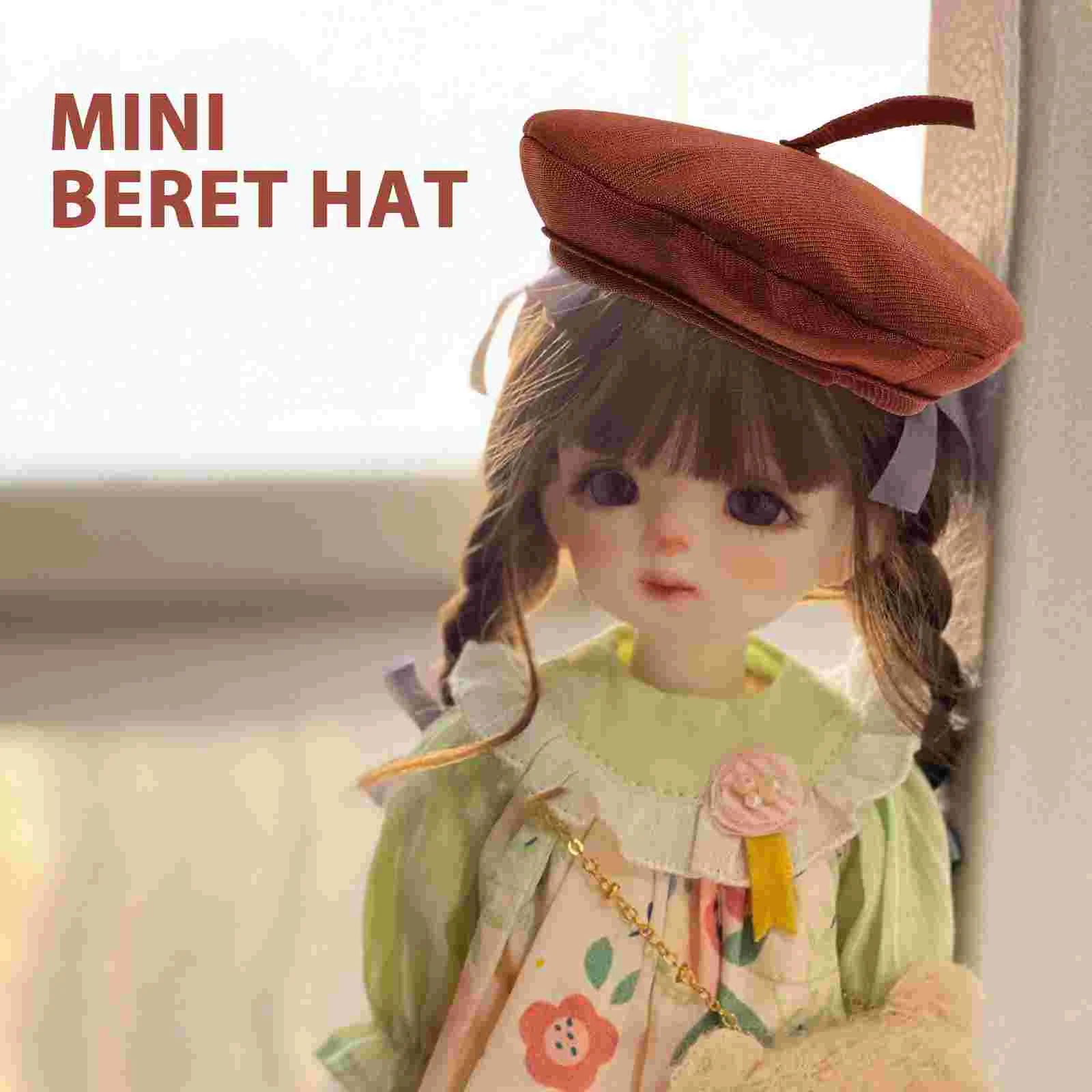 Sombrero de detective Mini sombreros reemplazables Ropa Adorable en miniatura pequeña y delicada