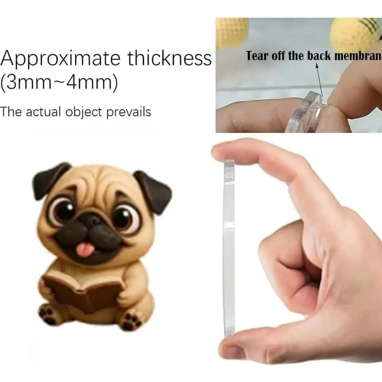 2025 Pug Christmas Advent Calendar 2D Acrylic Dog Ornament 24 Days Countdown Christmas Tree Decoration Festival Holiday Gifts