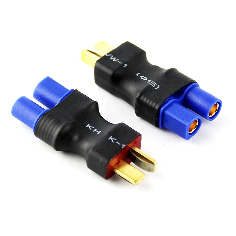 10PCS Dean T Adapter For RC Lipo Battery Control DIY Plug To EC3 Connector Female Male Conversion