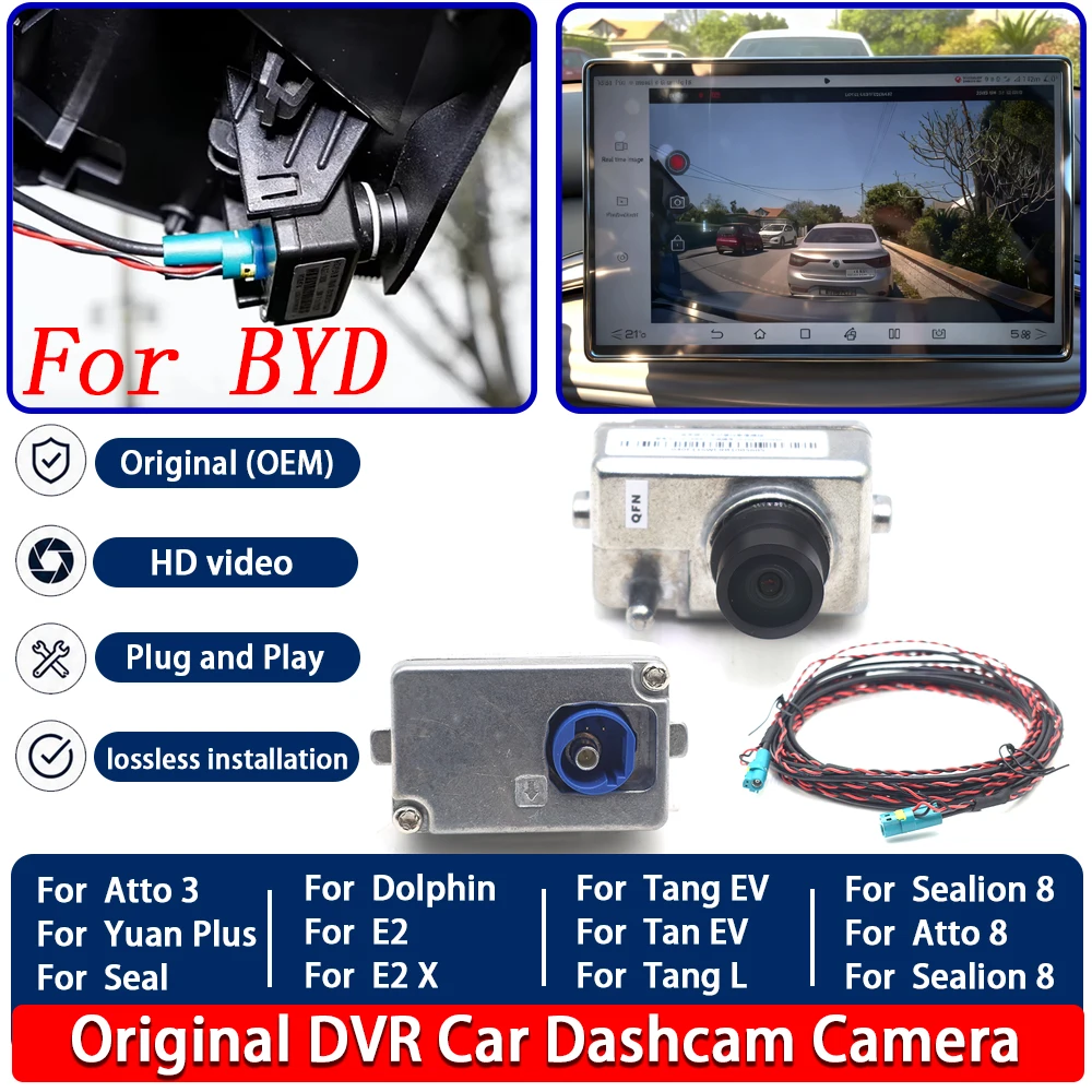 Factory Accessory ADAS Dash Cam DVR Vehicle Recorder Camera For BYD Atto 3 8 Seal Dolphin E2 X Sealion 8 Yuan Plus Tang L Tan EV