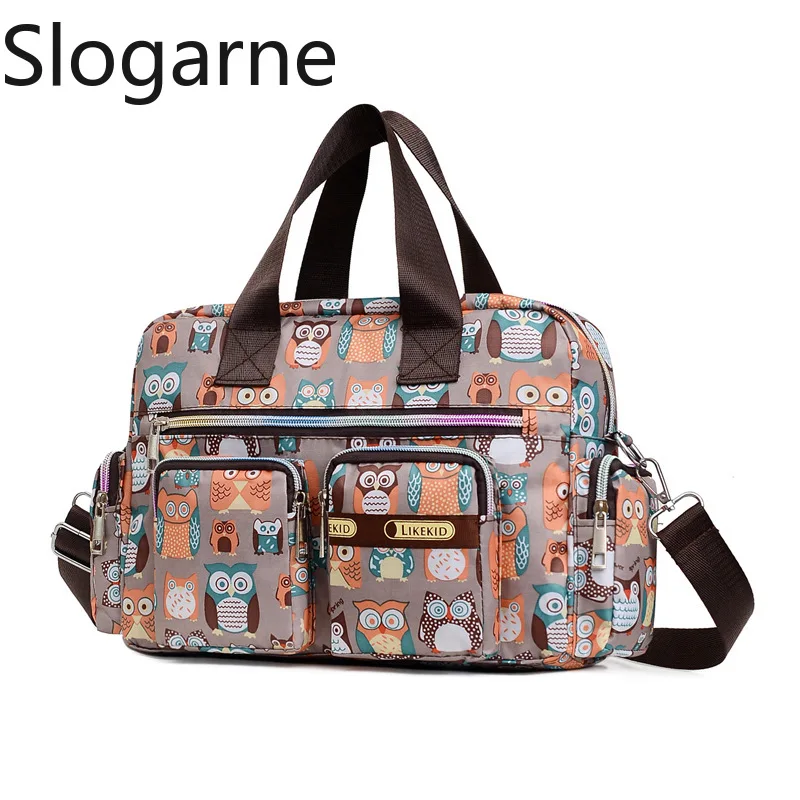 Frauen Handtasche Casual Blumendruck Große Kapazität Schulter Umhängetasche Wasserdichte Einkaufstasche Mehrere Muster Picknick Rucksack