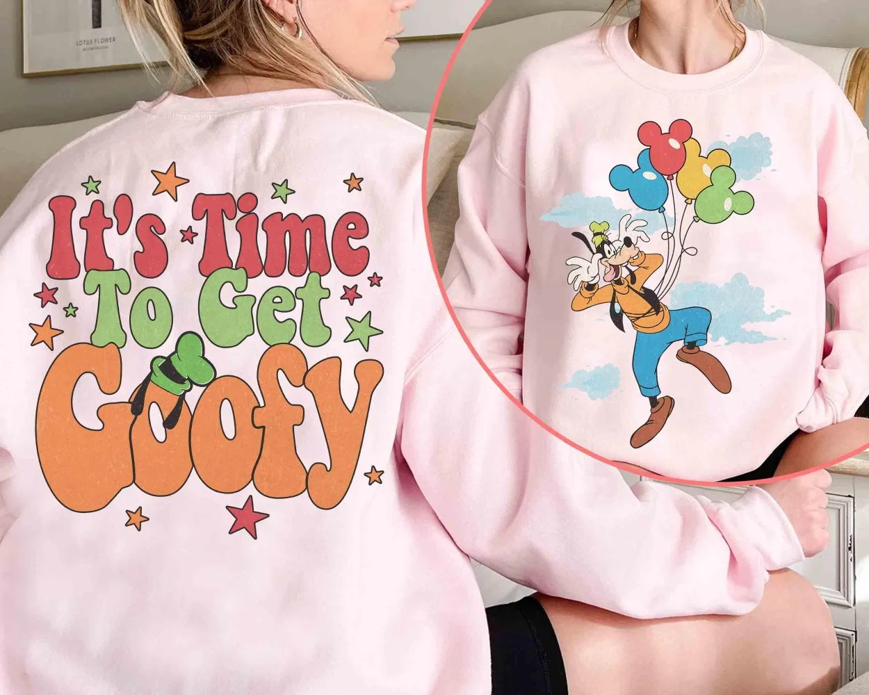 Camiseta Retro de 2 caras It's Time To Get Goofy, divertida camiseta de Disney, trajes de viaje familiar de Walt Disney World Disneyland