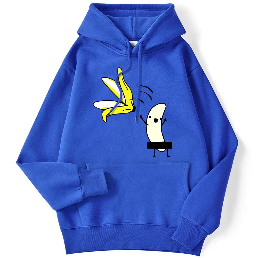 Street Ladies Hoodie Let\'s Take Off Our Banana Peel Funny Printing Comfortable Warm Sweatshirts Female Cute Streetwear  Clothing