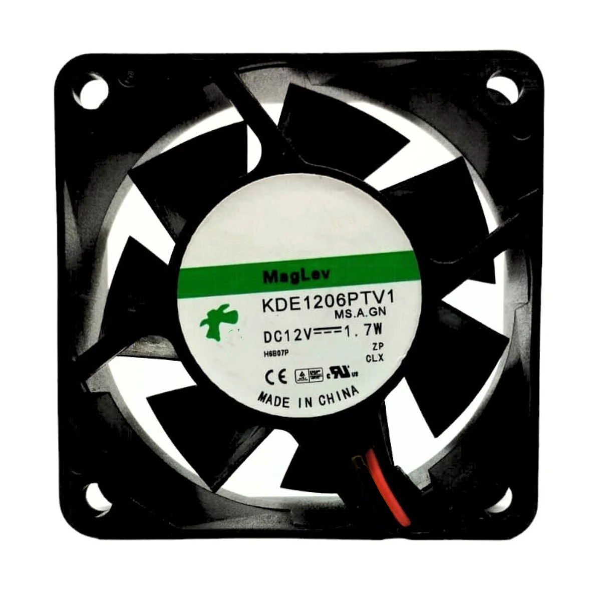 KDE1206PTV1 6025 DC 12V 1.7W 6CM 60mm 60x60x25mm 2 Fios Cabos CPU servidor inversor refrigerador de computador ventilador de refrigeração silencioso