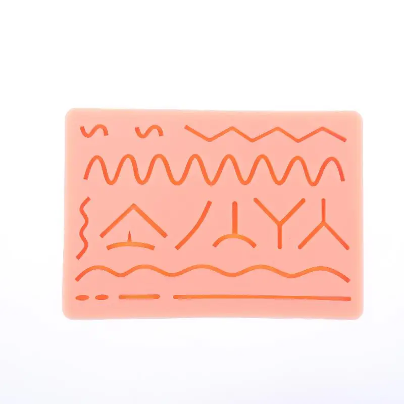 Skin Suture Model Wound Silicone Suture Pad Y Traumatic Suturing Training Pad Reusable Silicone Suture Practice Mat