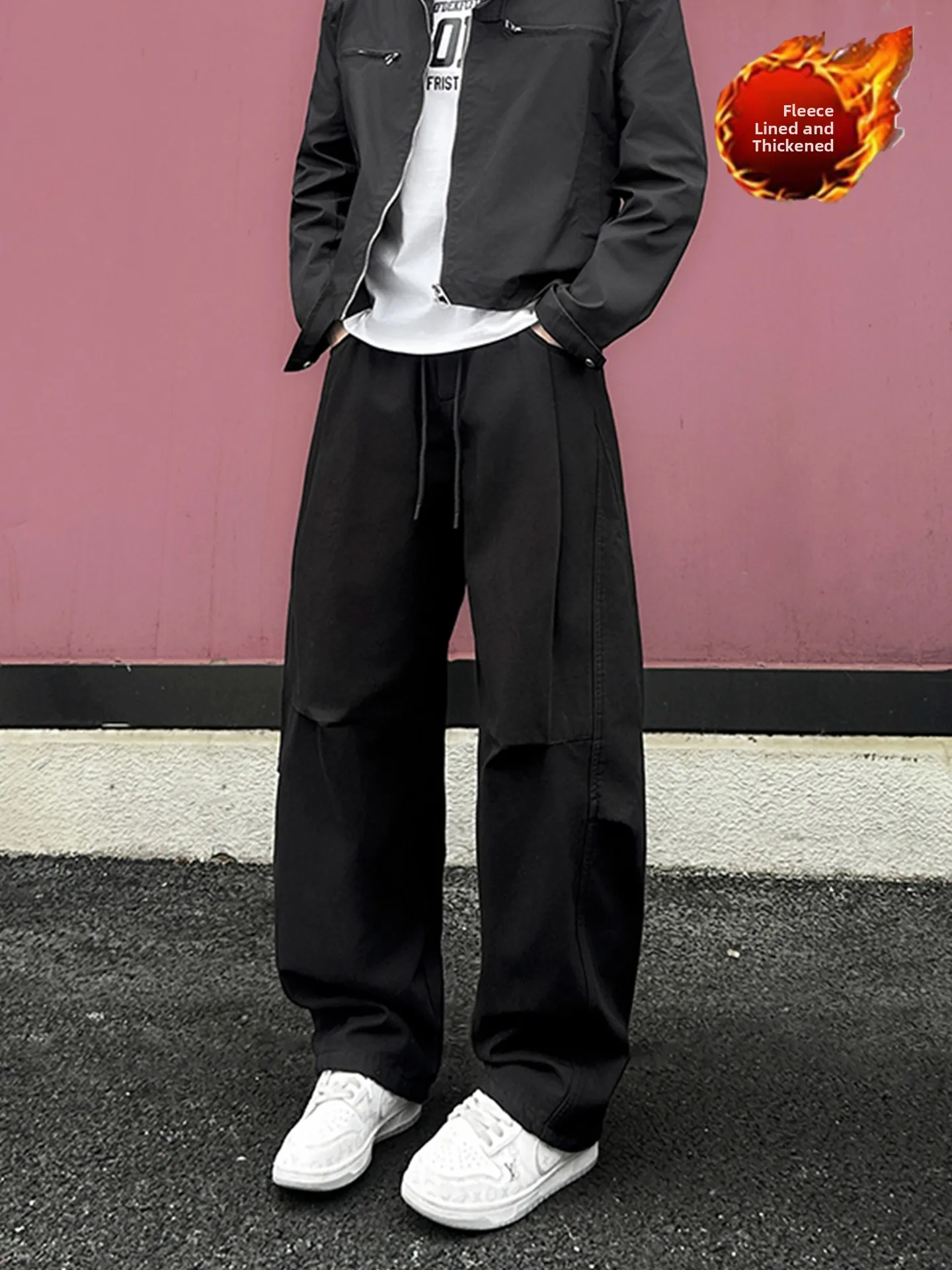 

Bla Casual Knife ape Pants Men's Autumn Winter Fce American Waed Pure Cotton Paratrooper Workwear Trousers Loose Fit