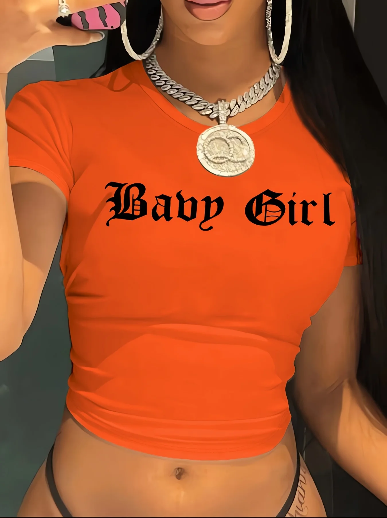 Baby Girl Pattern Printed T-shirts Women's Summer Vintage Casual Sports Short Sleeve High Quality Round Neck Pullover T-shirts