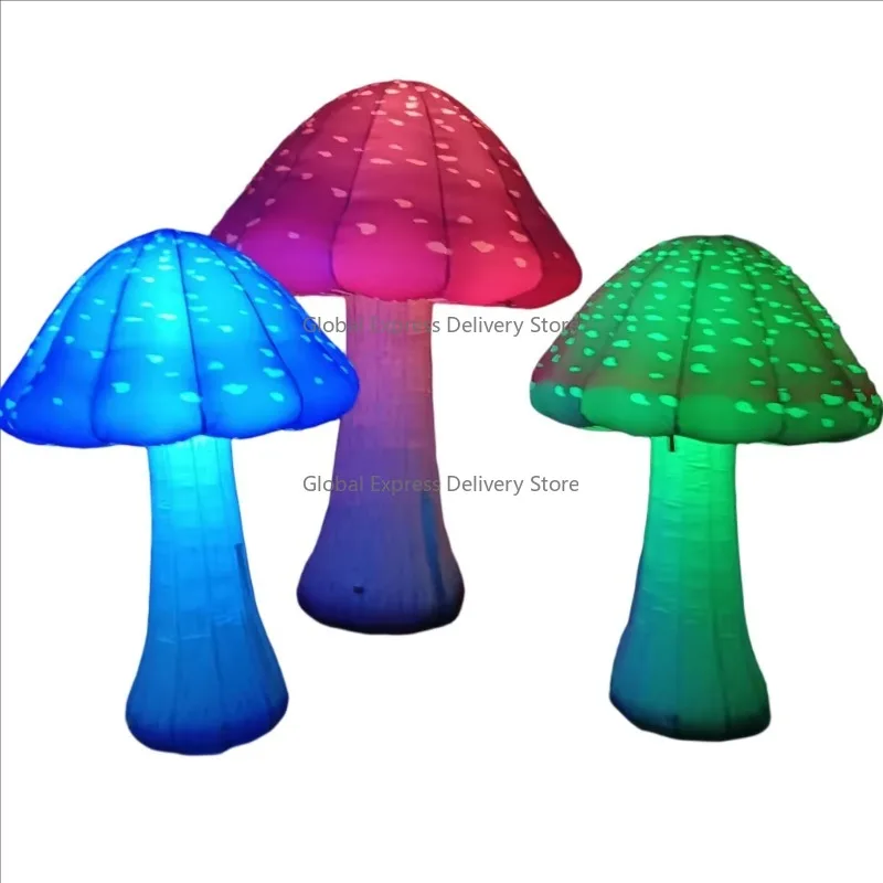 

LED Light Inflatable Mushrooms for Event Decoration Custom Giant Inflatable Plants Model Mushrooms for Night Parties